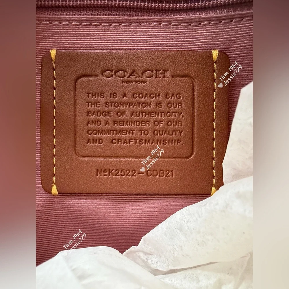 NWT！COACH Rowan Satchel Bag In Signature With Heart Charm（CDB21）fast shipping - Picture 7 of 14